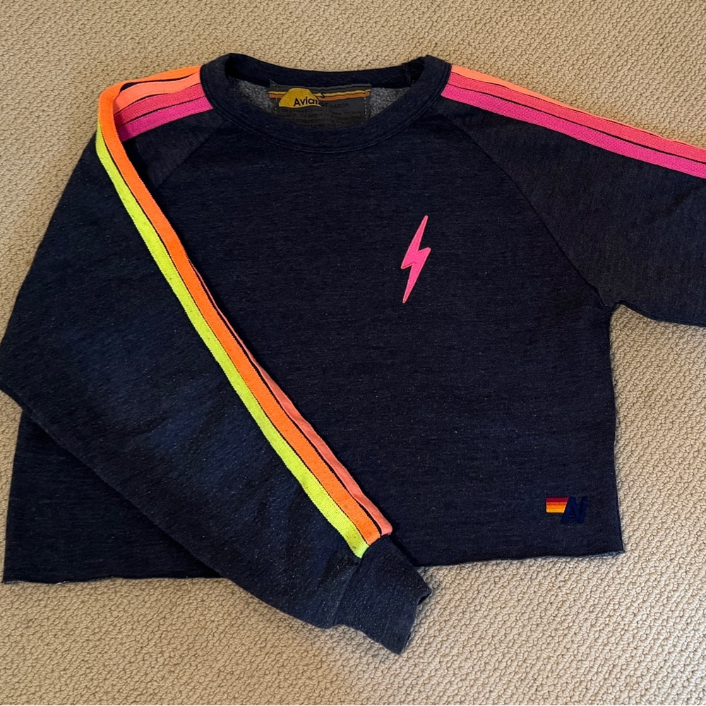 Aviator Nation cropped pullover sweatshirt